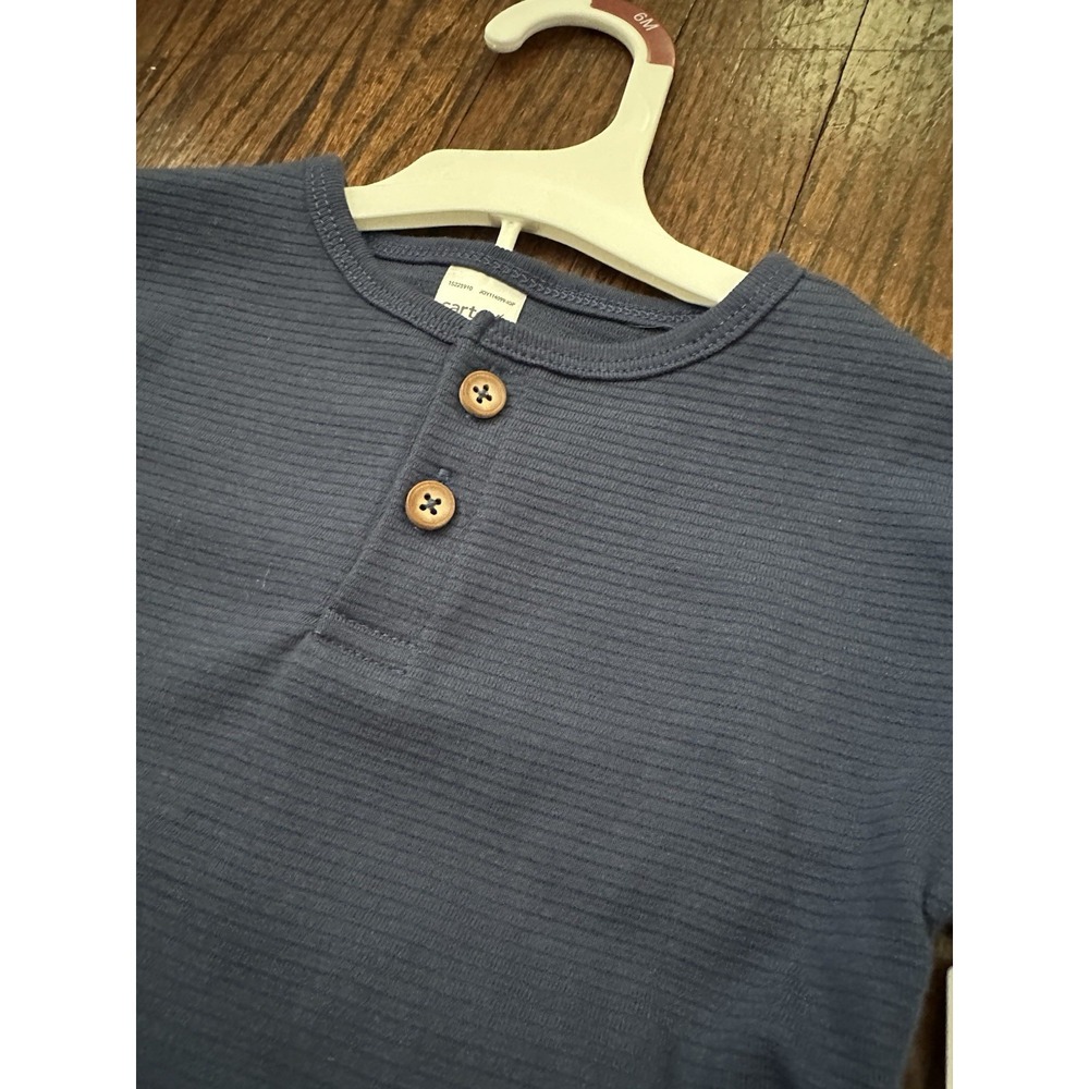 Carter's Boys Blue Whale Two-Piece Outfit Short Sleeves & Shorts Size 6 Months - Picture 5 of 6